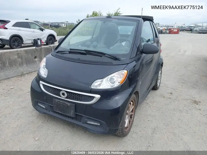 2014 Smart Fortwo VIN: WMEEK9AAXEK775124 Lot: 12625409