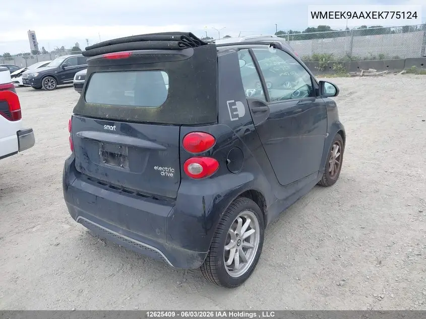 2014 Smart Fortwo VIN: WMEEK9AAXEK775124 Lot: 12625409