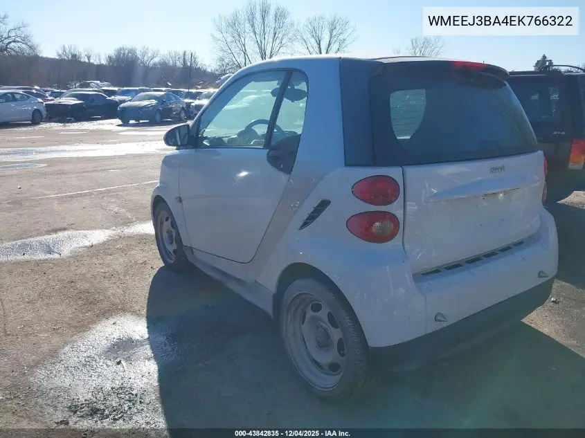 WMEEJ3BA4EK766322 2014 Smart Fortwo Pure