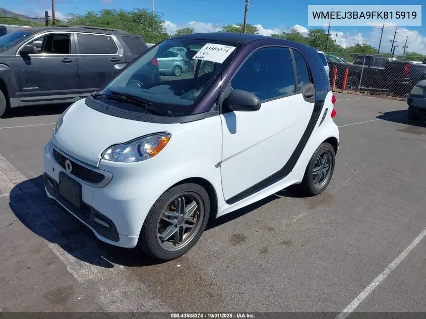 WMEEJ3BA9FK815919 2015 Smart Fortwo Pure