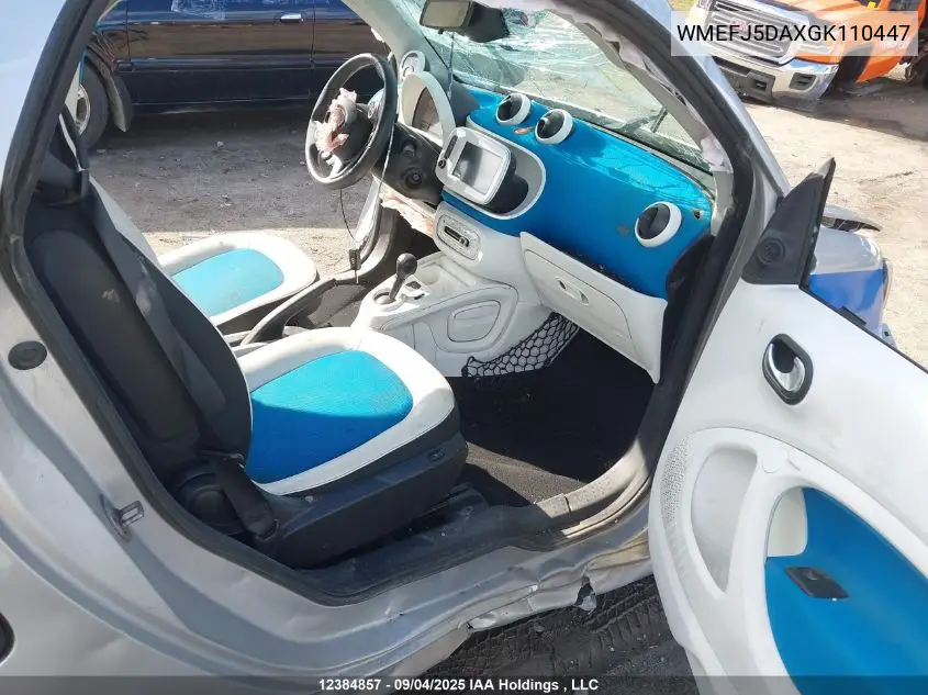 WMEFJ5DAXGK110447 2016 Smart Fortwo