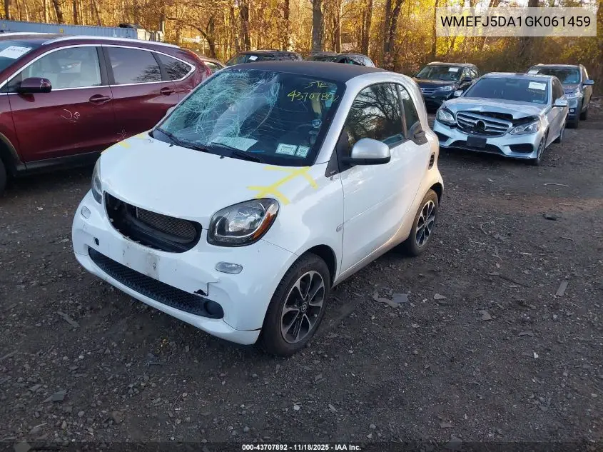 WMEFJ5DA1GK061459 2016 Smart Fortwo Passion