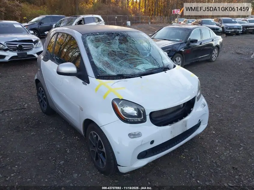 WMEFJ5DA1GK061459 2016 Smart Fortwo Passion