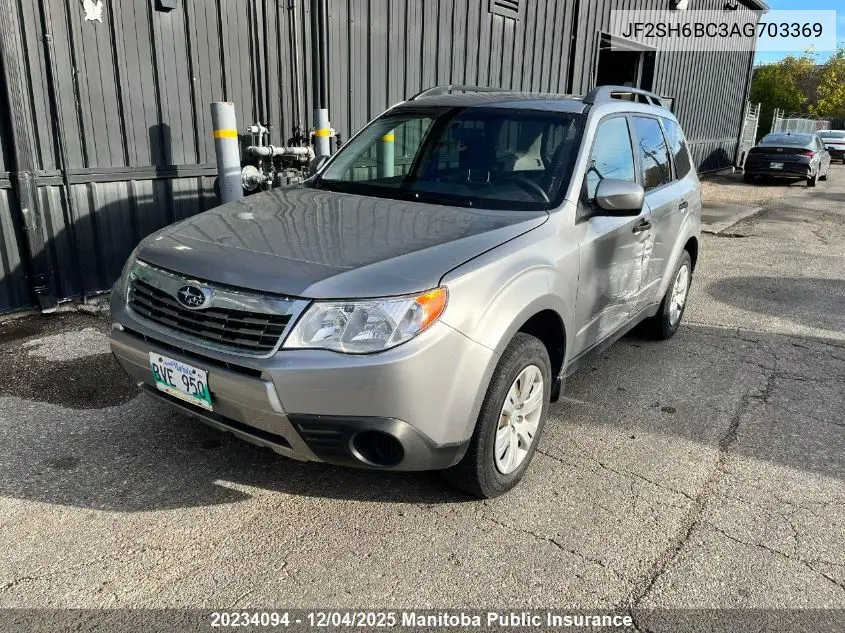 JF2SH6BC3AG703369 2010 Subaru Forester 2.5 X