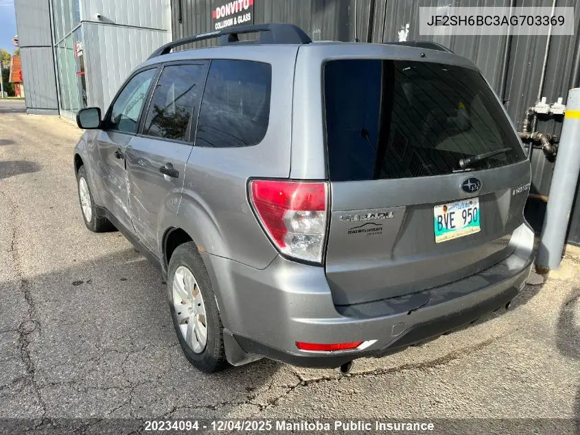 JF2SH6BC3AG703369 2010 Subaru Forester 2.5 X