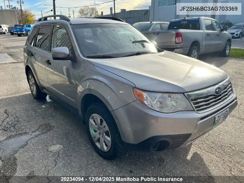 JF2SH6BC3AG703369 2010 Subaru Forester 2.5 X