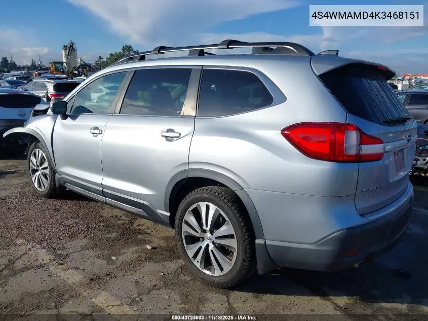 4S4WMAMD4K3468151 2019 Subaru Ascent Limited