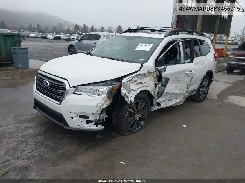 4S4WMAPD8K3456015 2019 Subaru Ascent Limited