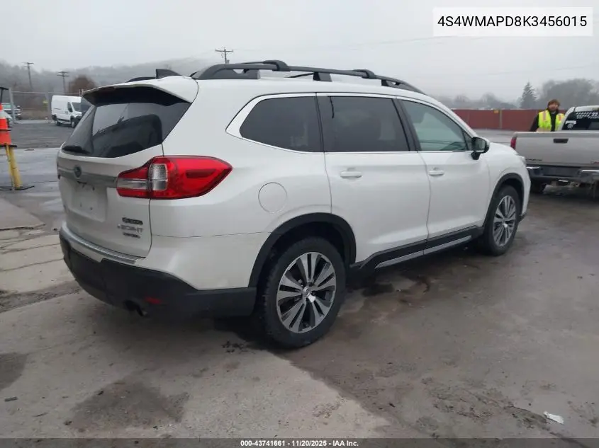 4S4WMAPD8K3456015 2019 Subaru Ascent Limited
