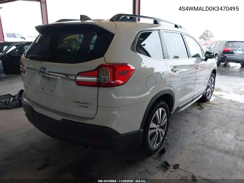 4S4WMALD0K3470495 2019 Subaru Ascent Limited