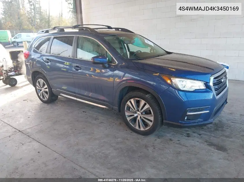 4S4WMAJD4K3450169 2019 Subaru Ascent Limited