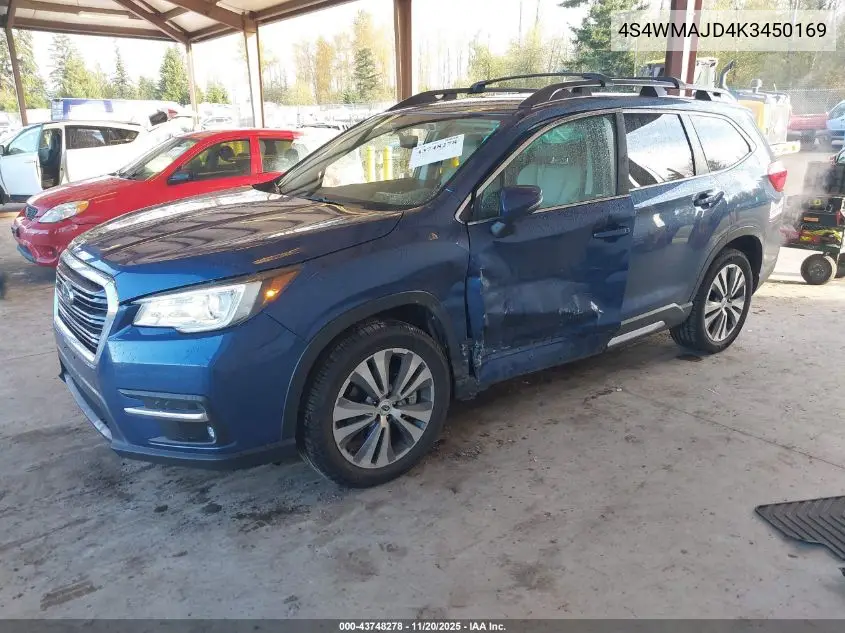 4S4WMAJD4K3450169 2019 Subaru Ascent Limited