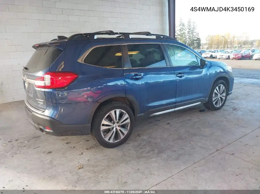 4S4WMAJD4K3450169 2019 Subaru Ascent Limited