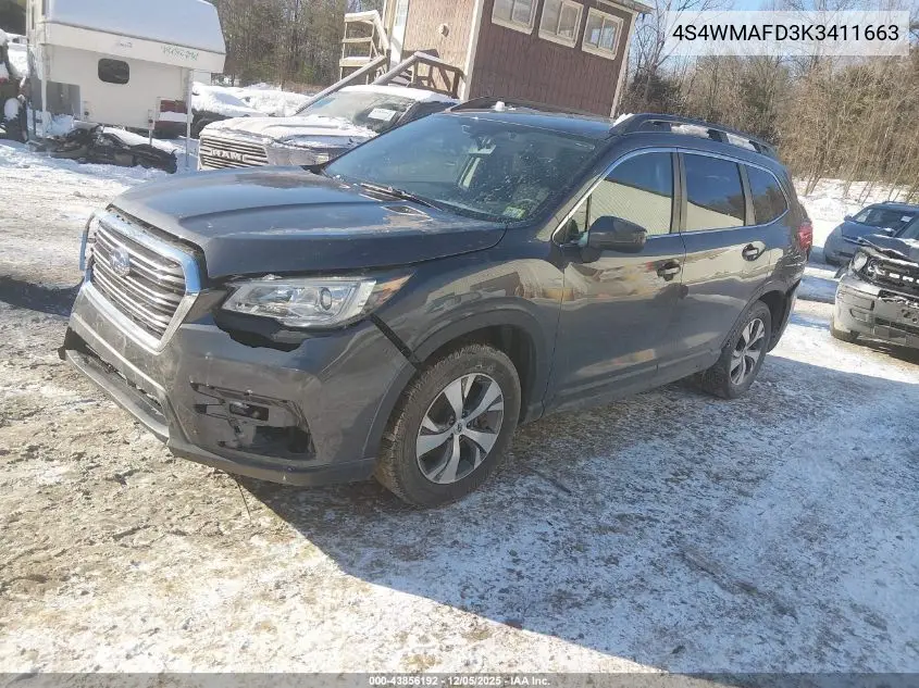 4S4WMAFD3K3411663 2019 Subaru Ascent Premium