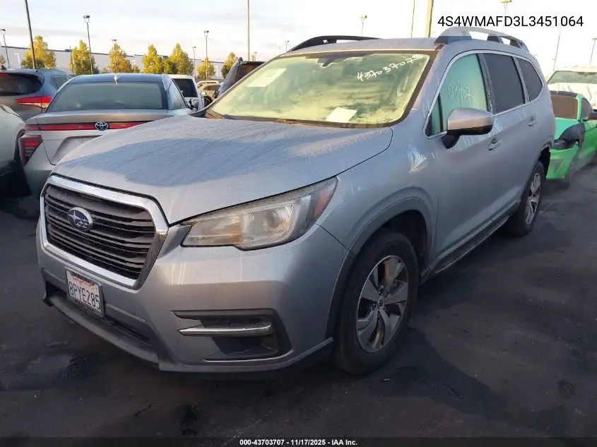 4S4WMAFD3L3451064 2020 Subaru Ascent Premium