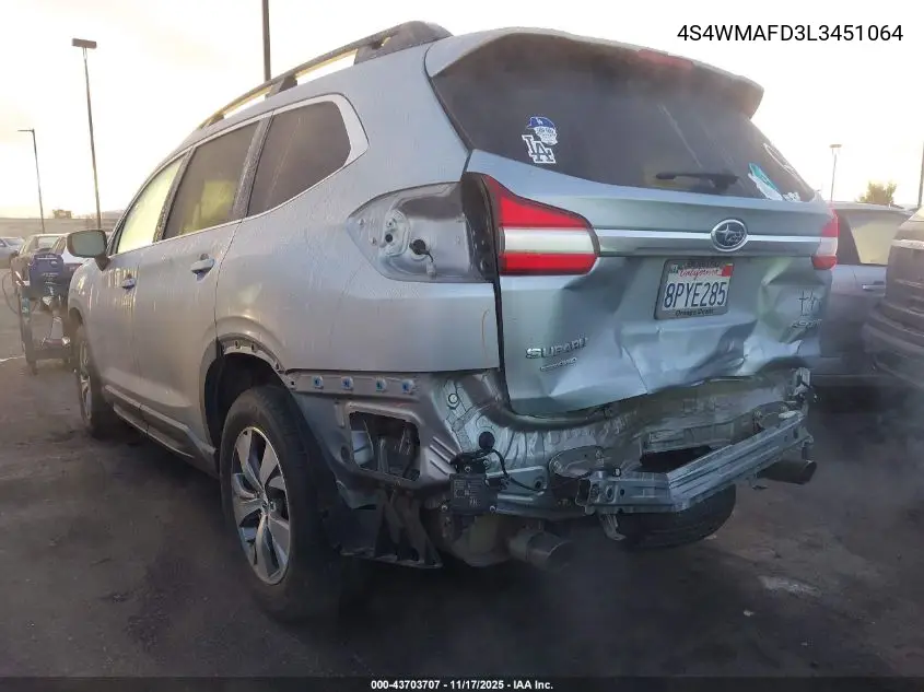 4S4WMAFD3L3451064 2020 Subaru Ascent Premium