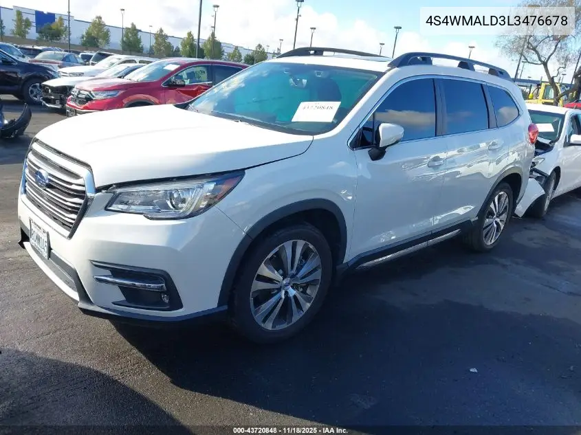 4S4WMALD3L3476678 2020 Subaru Ascent Limited
