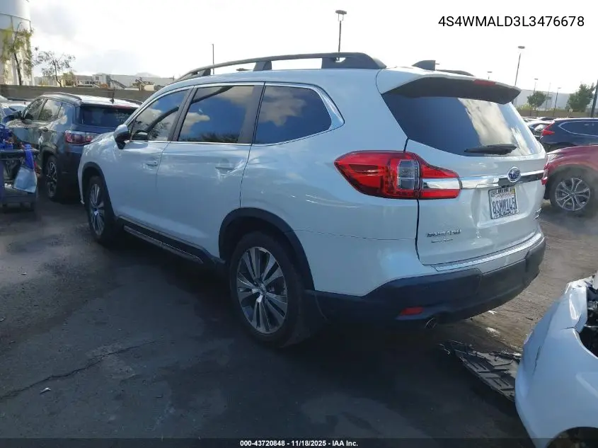 4S4WMALD3L3476678 2020 Subaru Ascent Limited
