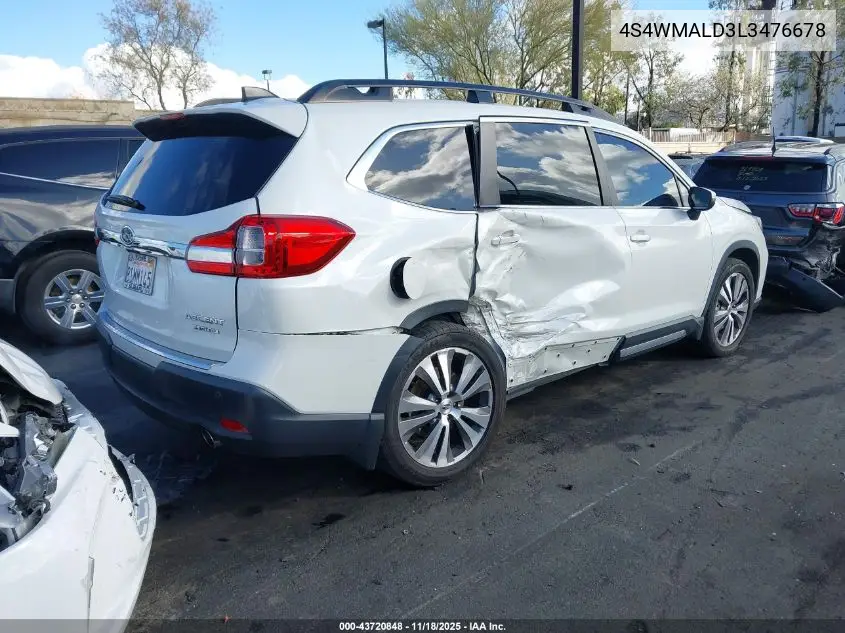4S4WMALD3L3476678 2020 Subaru Ascent Limited