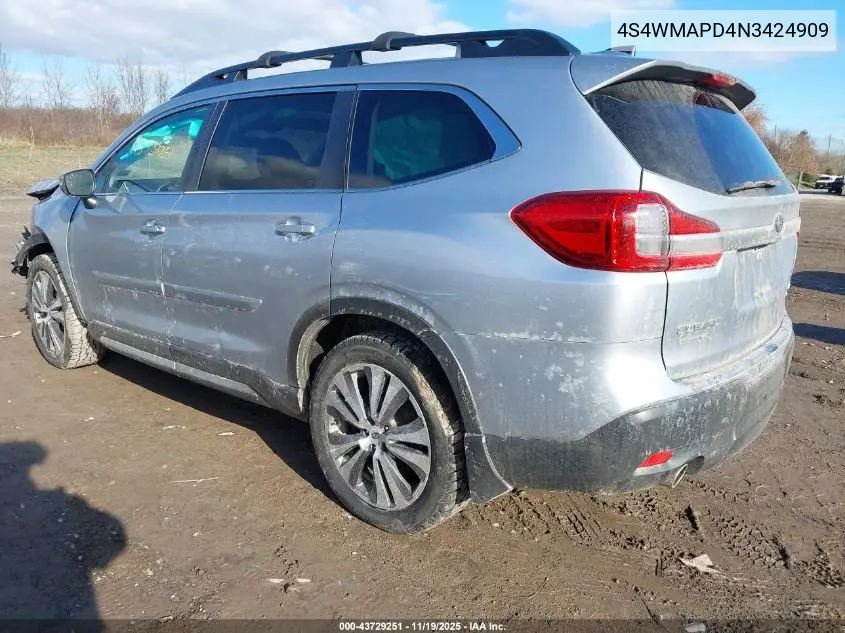 4S4WMAPD4N3424909 2022 Subaru Ascent Limited