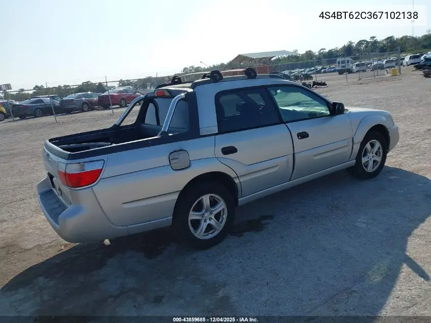 4S4BT62C367102138 2006 Subaru Baja Sport