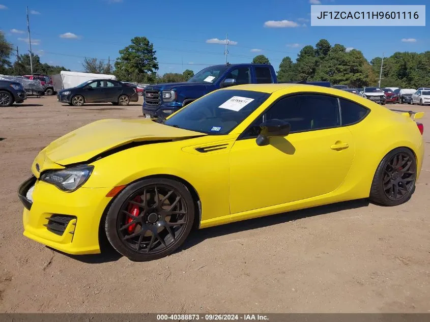 JF1ZCAC11H9601116 2017 Subaru Brz Series. Yellow