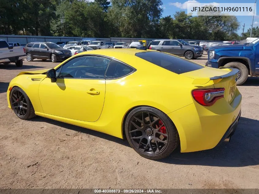 JF1ZCAC11H9601116 2017 Subaru Brz Series. Yellow