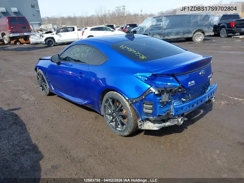 2025 Subaru Brz Ts VIN: JF1ZDBS17S9702804 Lot: 12583758