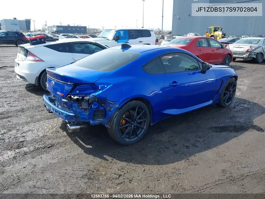 2025 Subaru Brz Ts VIN: JF1ZDBS17S9702804 Lot: 12583758