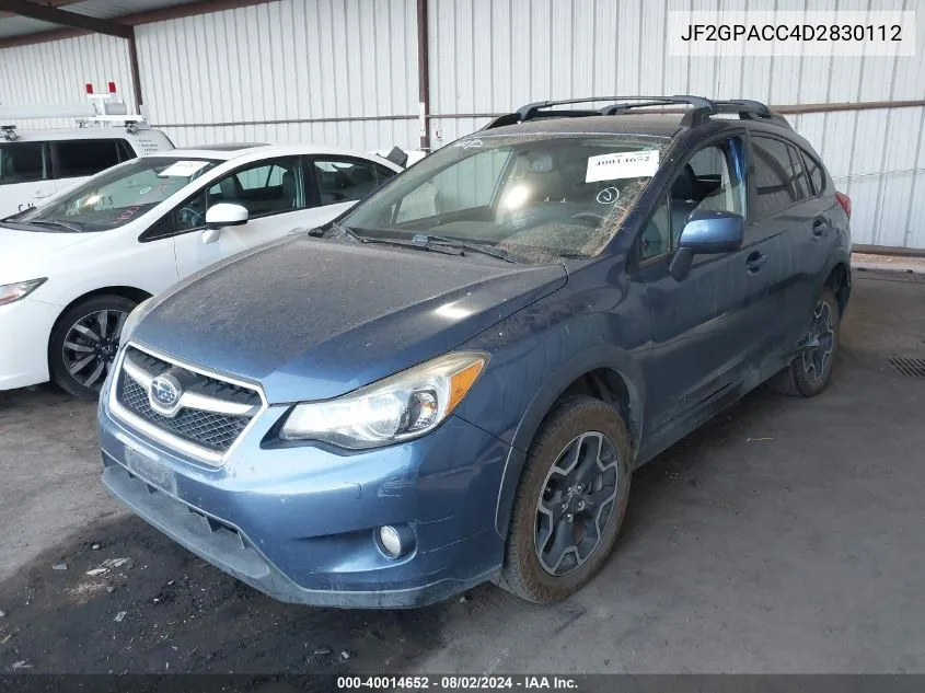 JF2GPACC4D2830112 2013 Subaru Xv Crosstrek 2.0I Premium