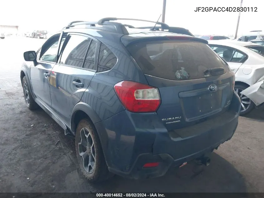 JF2GPACC4D2830112 2013 Subaru Xv Crosstrek 2.0I Premium