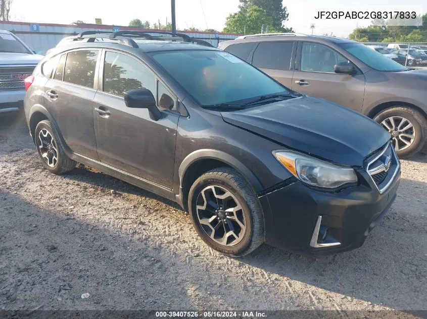 JF2GPABC2G8317833 2016 Subaru Crosstrek 2.0I Premium