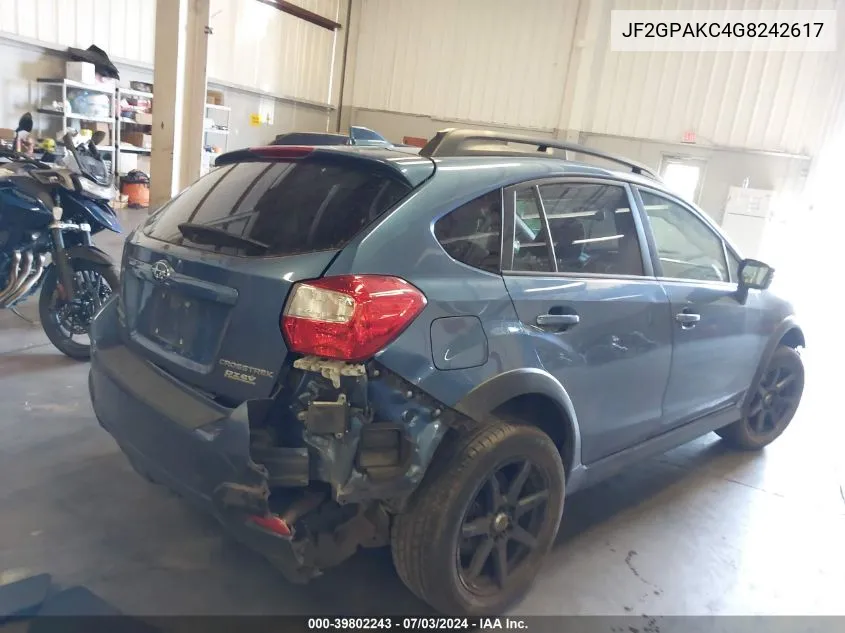 JF2GPAKC4G8242617 2016 Subaru Crosstrek 2.0I Limited