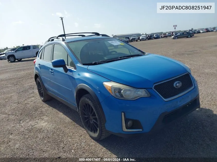 JF2GPADC8G8251947 2016 Subaru Crosstrek 2.0I Premium