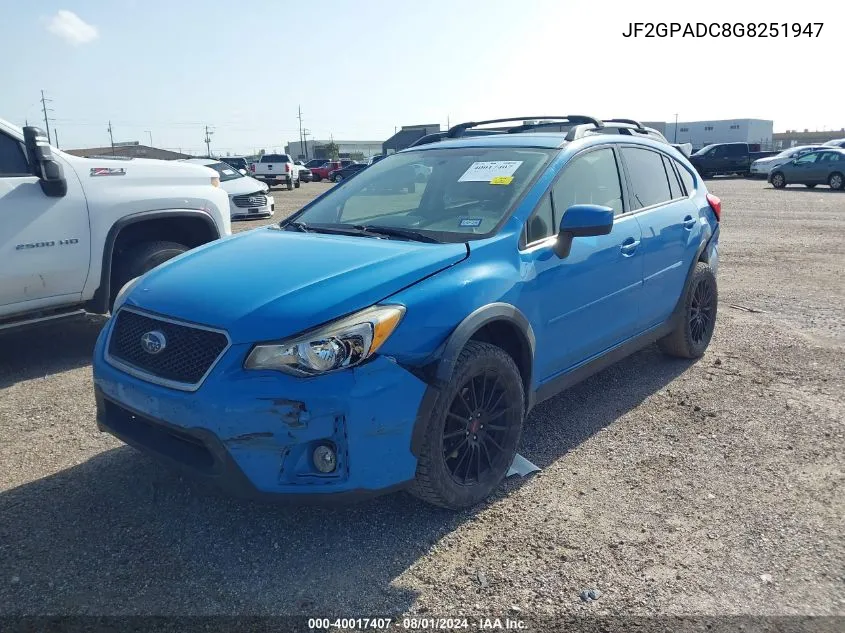 JF2GPADC8G8251947 2016 Subaru Crosstrek 2.0I Premium