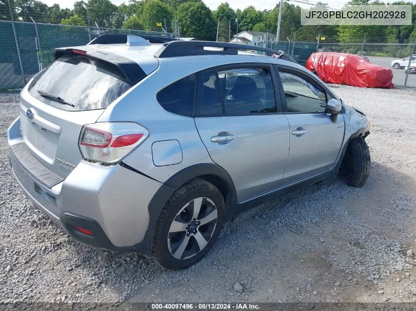 JF2GPBLC2GH202928 2016 Subaru Crosstrek Hybrid Touring