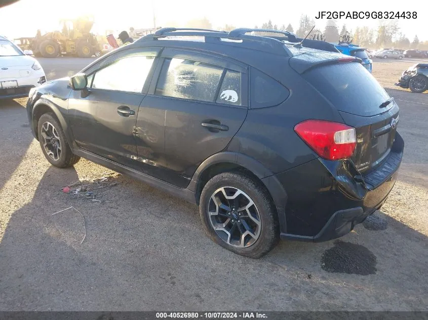 JF2GPABC9G8324438 2016 Subaru Crosstrek 2.0I Premium