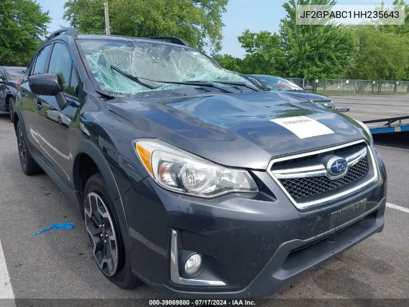 JF2GPABC1HH235643 2017 Subaru Crosstrek 2.0I Premium