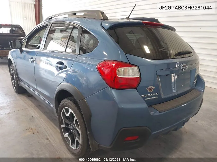 JF2GPABC3HG281044 2017 Subaru Crosstrek Premium