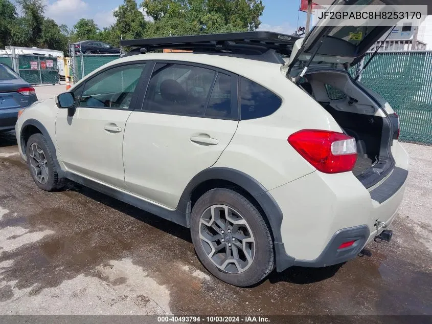 JF2GPABC8H8253170 2017 Subaru Crosstrek 2.0I Premium