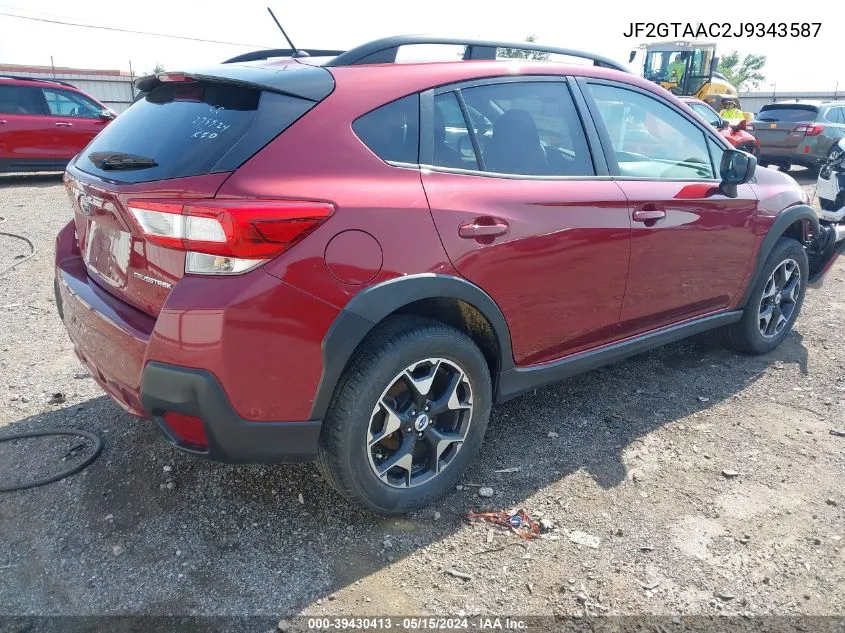 JF2GTAAC2J9343587 2018 Subaru Crosstrek 2.0I