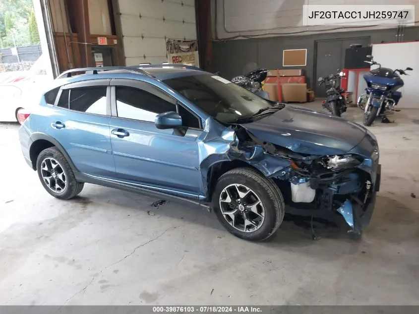 JF2GTACC1JH259747 2018 Subaru Crosstrek 2.0I Premium