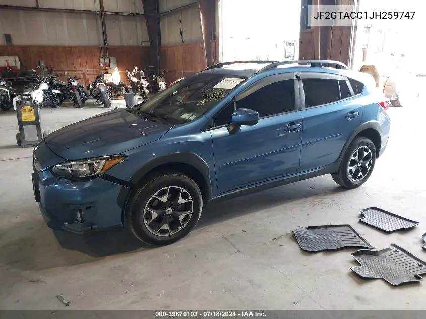 JF2GTACC1JH259747 2018 Subaru Crosstrek 2.0I Premium