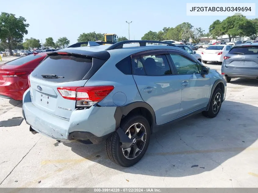 JF2GTABC8JG349694 2018 Subaru Crosstrek 2.0I Premium