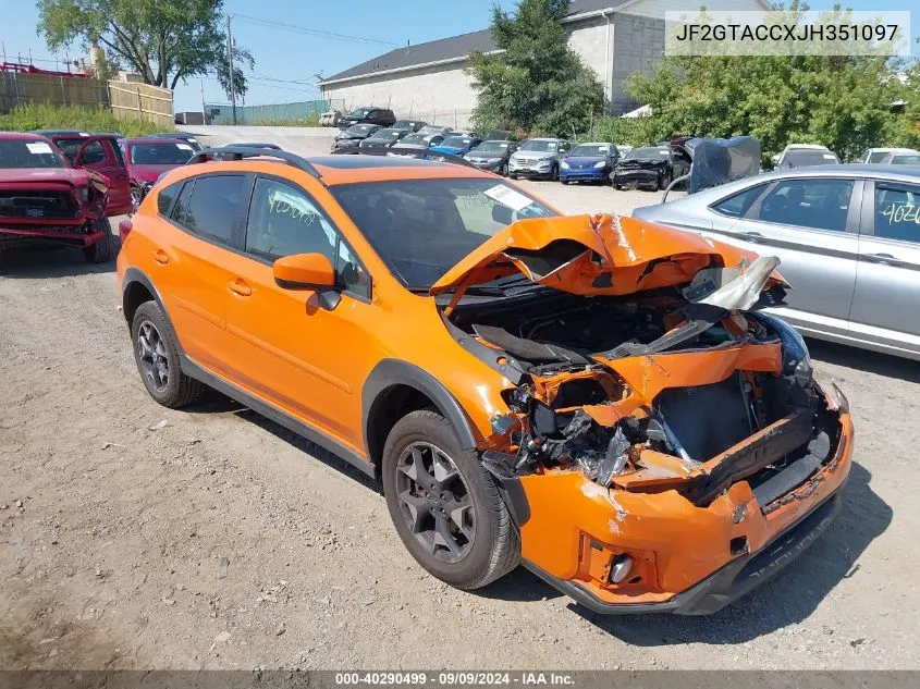 2018 Subaru Crosstrek 2.0I Premium VIN: JF2GTACCXJH351097 Lot: 40290499