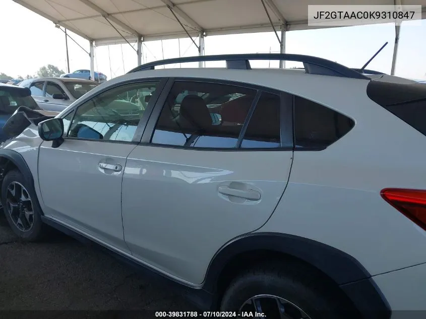 JF2GTAAC0K9310847 2019 Subaru Crosstrek 2.0I