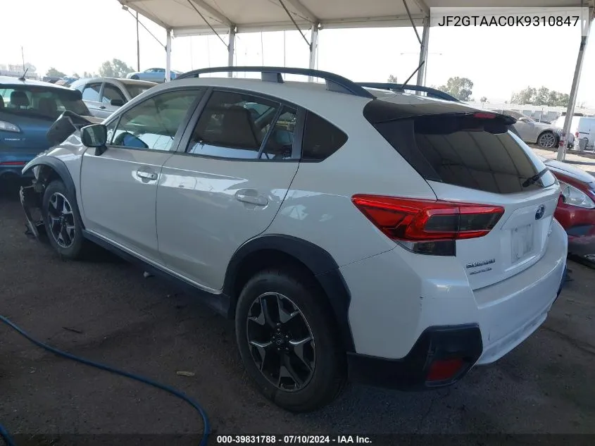 JF2GTAAC0K9310847 2019 Subaru Crosstrek 2.0I