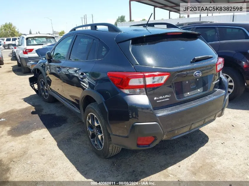 JF2GTAAC5K8382598 2019 Subaru Crosstrek 2.0I