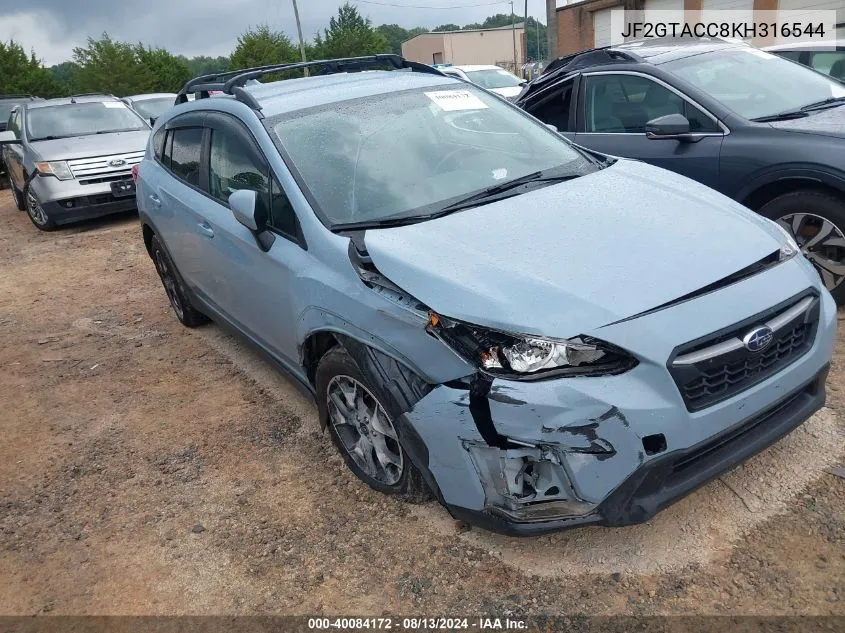 JF2GTACC8KH316544 2019 Subaru Crosstrek 2.0I Premium