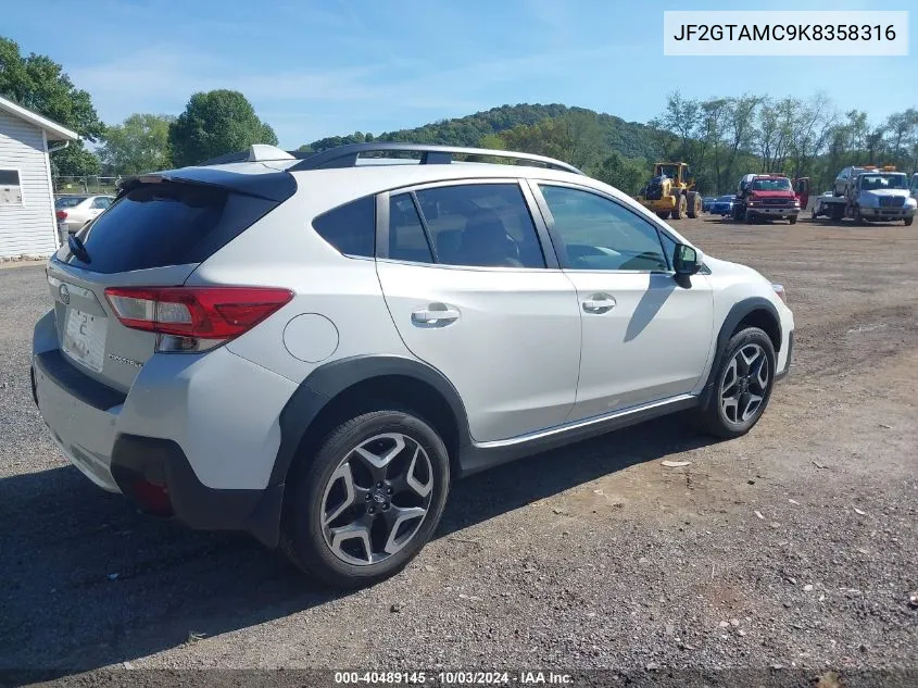 JF2GTAMC9K8358316 2019 Subaru Crosstrek 2.0I Limited